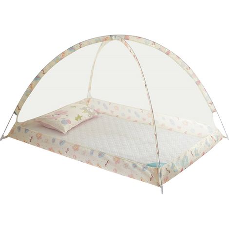 1 moustiquaire pliante, portable, pour lit d'enfant, usage intérieur et extérieur, structure robuste, tissu respirant (1/5)