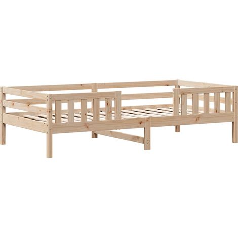 Massivholzbett ohne Matratze 90x200 Kiefernholz vidaXL (1/4)