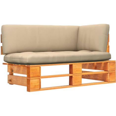 Garten-Ecksofa aus Paletten Honigbraun Kiefernholz Imprägniert vidaXL (1/5)