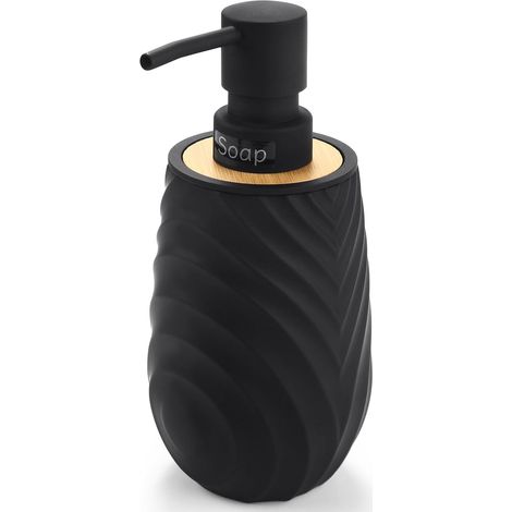 Distributeur Savon Salle de Bain, Distributeur Liquide Vaisselle Noir (1/5)