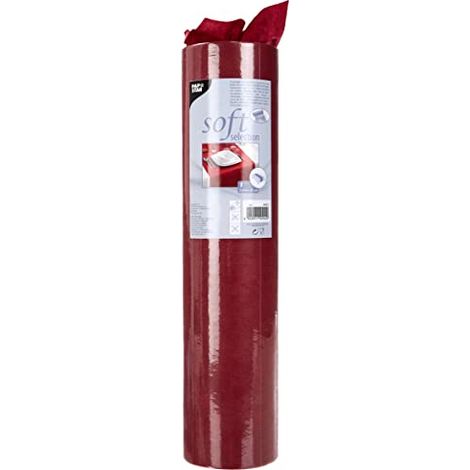 Papstar, Runner in tessuto non tessuto "soft selection", 24 m x 40 cm, bordeaux su rotolo, 84323 (1/4)