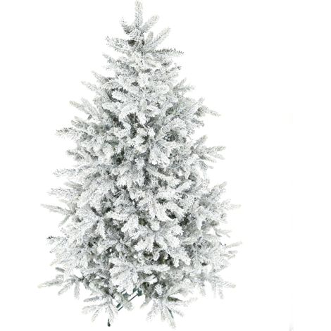 Sapin de Noël enneigé 180 cm 1207 branches ignifuges épaisses effet réaliste base métal pliable assemblage facile