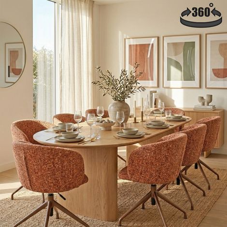 Chaise pivotante LUIS / Terracotta/ 60x47x48/54