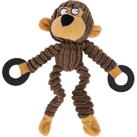Jouets pour chiens qui couinent, peluche résistante pour chiens, jouets à mâcher pour chiots contre l'ennui, jouet singe pour chien, jouet interactif câlin pour chien, jouet de dentition pour chiot, j (1/5)