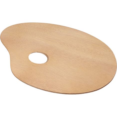 Palette ovale vintage en bois pour artistes, plateau à peinture à l'huile/acrylique, outil de peinture sur bois (1/5)