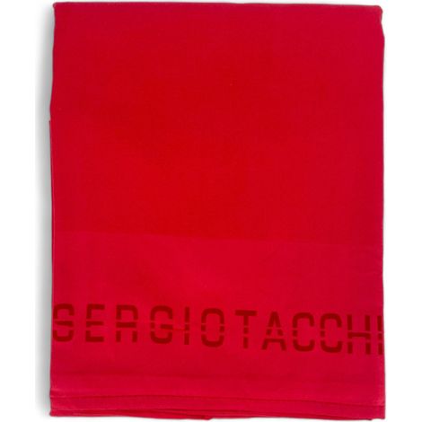 TELO MARE in morbidissima MICROFIBRA tinta unita MISURA GRANDE salva spazio SERGIO TACCHINI Rosso