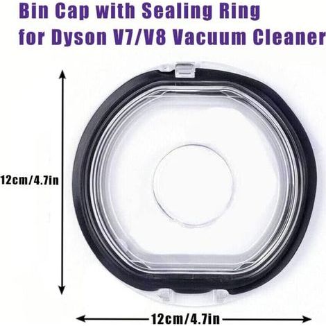 Couvercle de poubelle de rechange pour aspirateur Dyson V7 V8 avec bague d'étanchéité (1/4)