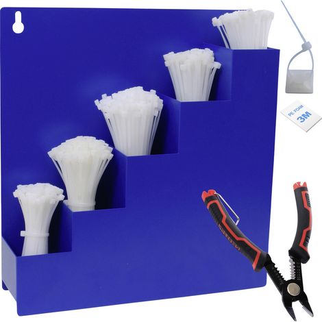 Quadrios 24CA457 24CA457 Kabelbinder-Sortiment 100 mm, 150 mm, 200 mm, 250 mm, 300 mm 3.6 mm Weiß  1