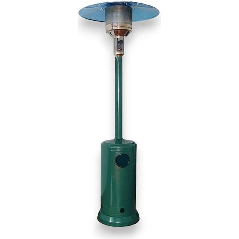 Stufa a gas termopatio a infrarossi fungo 12 Kw verde in acciaio H230 cm (1/3)