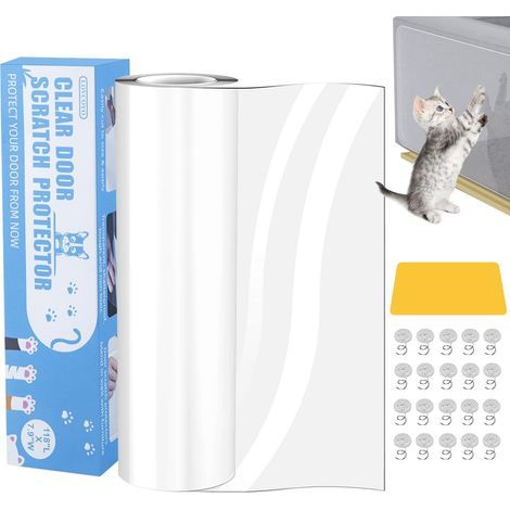 Roll Cat Furniture Protector 20X500CM, Transparent Anti-Scratch Sticker for Sofa, Door, Wall (1/5)