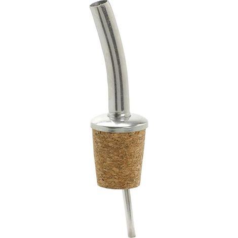 Quick-Ausgießer avec bec verseur long pour bouteilles 0,5-1L, versoir rapide en liège naturel soudé à la main, outil idéal pour bar et restaurant, efficacité optimale en restauration