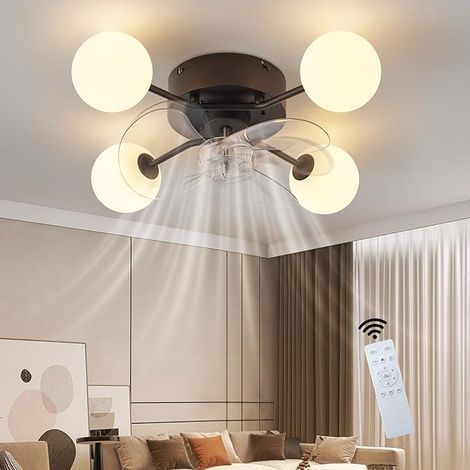 GBLY Ventilador de Techo con Iluminación G9 Silencioso 6 Velocidades Temporizador Cocina Comedor Sin Bombillas