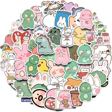 180 x Kinderaufkleber, Kawaii-Aufkleber für Scrapbooking, Kleiderschränke, Laptops, Fahrräder, Kühlschrank, Gitarre, DIY-Projekte, Gepäck, Handys, Koffer, Skateboards