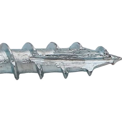 Vis charpente TEKOR Tête fraisée Cranté TORX T25 5X100 Filetée sur 50 Pointe antifendage type 17 Acier zingué - 10 pièces