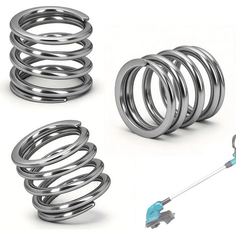 Ressort de compression pour débroussailleuse - Lot de 3 ressorts de rechange compatibles avec DUR181, DUR140, DUR141, DUR180Z - Pièces de rechange pour une sortie en douceur de la ligne (1/5)