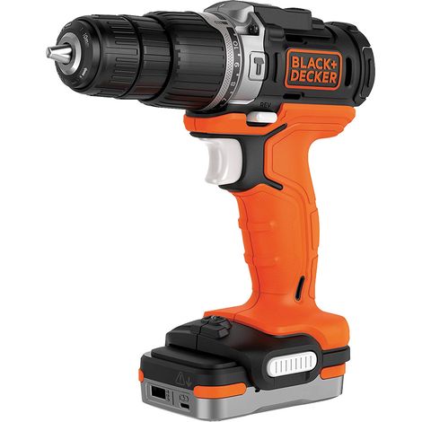 TRAPANO AVVITATORE A BATTERIA CON PERCUSSIONE 'BDCHD12S1-QW' 12V - 1,5 ah Litio  - BLACK DECKER