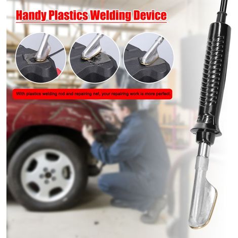 Outil de soudage plastique pratique, outil de garage, machine de réparation PVC, outil de réparation de pare-chocs de voiture, agrafeuse à chaud, outil de lissage plastique