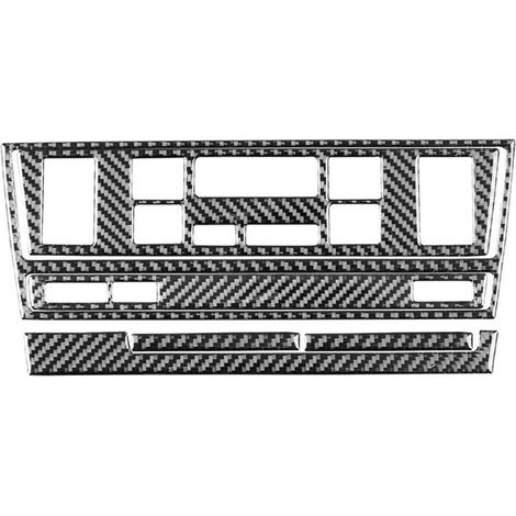 Zierleiste aus weichem Carbonfasermaterial für die Klimaanlagenknöpfe der Mittelkonsole für BMW 5er E39 (Modelljahre 1998-2003) Linkslenker.