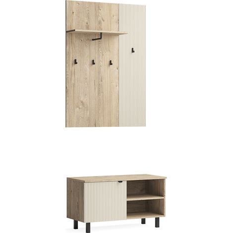 Garderobe Puerto, Eiche/Cashmere, 2-er Set, Vicco (1/5)