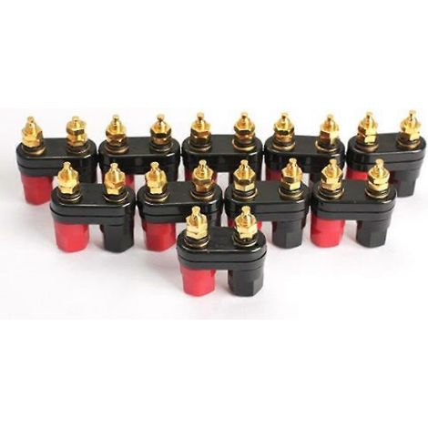 10 Stück Terminal Binding Post Verstärker 2-Wege-Bananenstecker-Buchse (1/4)