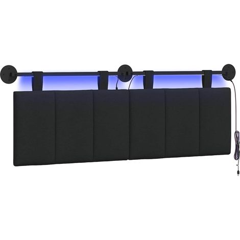 Maison Exclusive - Testiera sospesa Con luce LED Nero Tessuto (1/5)