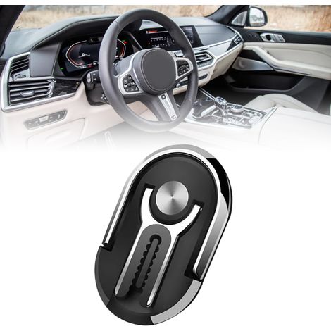 Support téléphonique voiture réglable angle, maintien ferme léger, support GPS smartphone noir (1/5)