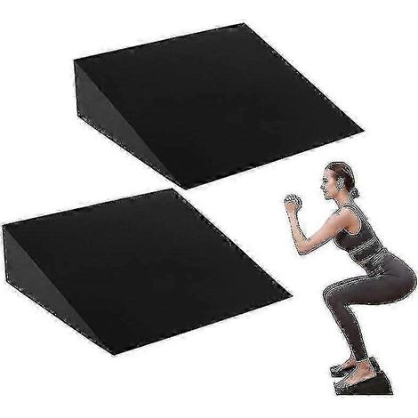 Cale de yoga pour étirer les mollets - blocs de mousse et planche inclinée (1/5)