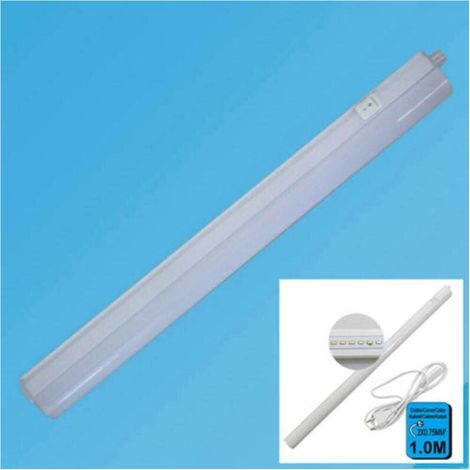 Vtizikl Lampada Led Da Muro Con Interruttore 7 Watt 80 Smd 3300k Luce Calda Tubo 1 Metro -
