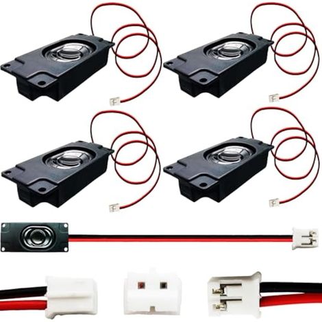 Haut-Parleur 8 Ohms 3W, Gamme Complète Mini Haut-Parleur Haute Fréquence Portable avec Interface JST-PH2.0 2 Pin pour Petits projets de Bricolage électroniques(4 Pièces) (1/5)