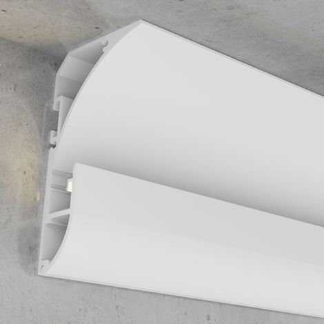 Profilé Aluminium Mer Laqué Blanc - 2 mètres Blanc - Ledme - LM3885 (1/3)