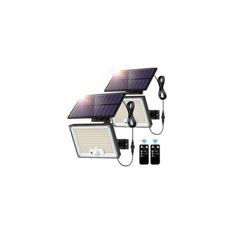 Solar-Außenleuchte mit 172 LEDs – 3 Beleuchtungsmodi – Wasserdicht (IP65) – 5 m Kabel – Bewegungsmelder – Beleuchtet 40 m² – Crezuo