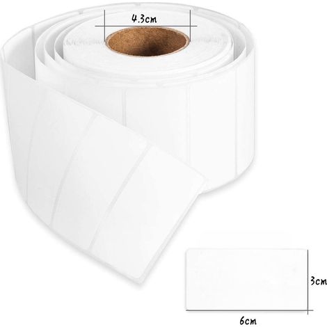 Lot de 800 étiquettes autocollantes blanches amovibles, organisation maison et bureau (1/5)