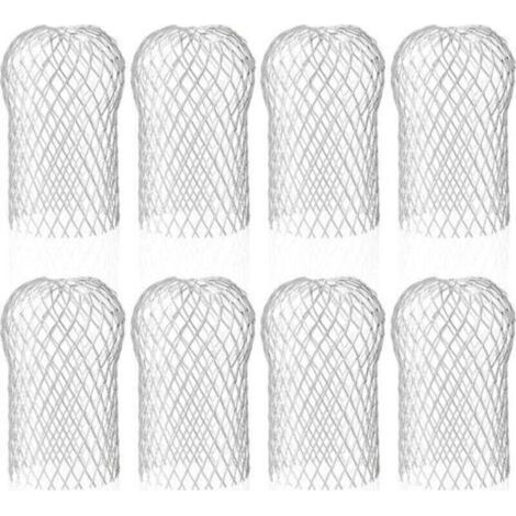 Ersandy 8x Filtres de Gouttière en Aluminium,Protections de gouttières en métal pour les avant-toits,8.8x14.5cm