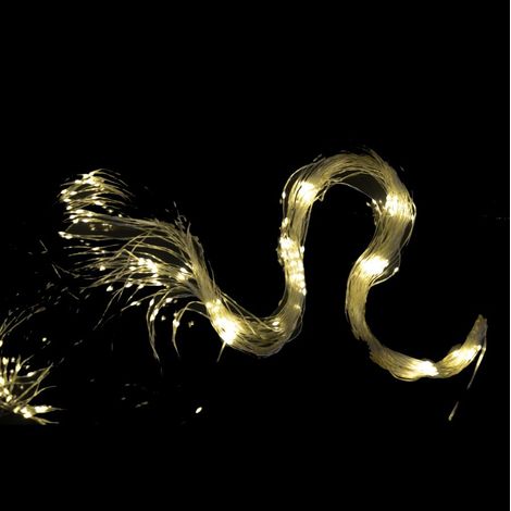 CASCATA 200 MAXI GOCCE DI LED BIANCO CALDO, 2 MT
