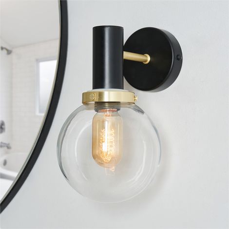Forum Spa Arras Matt Black Bathroom Wall Light - SPA-39778-BLK (1/3)