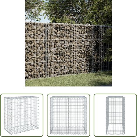 Aménagement extérieur - Panier gabion avec couvercle 100x50x100 cm fer galvanisé (1/5)
