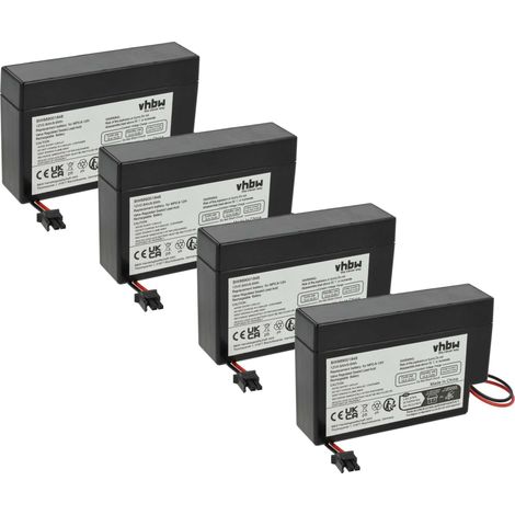 vhbw 4x Akku Ersatz für Vision CP1208 für (800mAh, 12V, AGM, AMP Stecker)