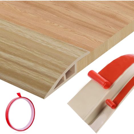 Barre de Seuil PVC - 1 ou 2 Mètres - Profil Multiniveau - Transition Sol Sans Perçage - Intérieur Maison Bureau - 10 à 20 mm (1/5)