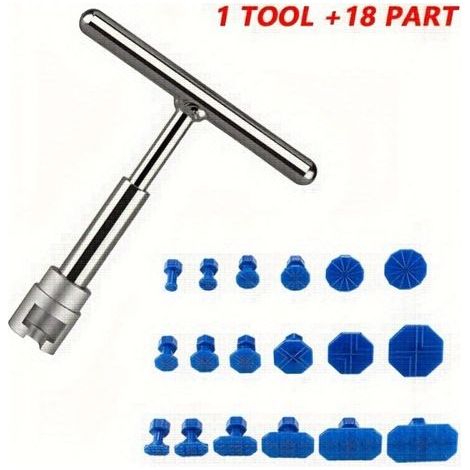 Kit de réparation de bosses manuel de 19 pièces pour carrosserie de voiture, réparation de garage (1/5)