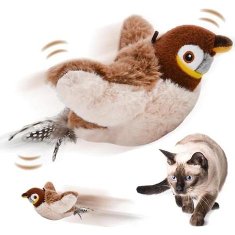 Oiseau Interactif pour Chat Oiseau Volant Jouet Chat Flappy Bird Chat Jouet Oiseau Qui Vole pour Chats (1/5)