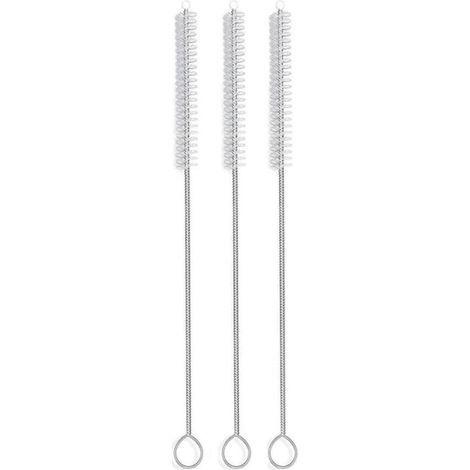 Lot de 3 brosses à Paille 23 cm Brosse de Nettoyage pour Paille Brosse pour Tuyau de Lait pour Machine à café Automatique Tubes à essai (1/5)