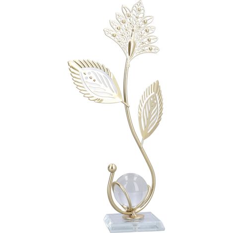Dekoratives Kristall- und Eisenblatt-Ornament (1/5)