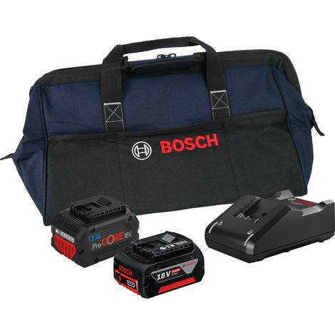 Bosch Starter-Set 18V / 1x 4,0 Ah batería + 1x 5,5 Ah batería ProCORE18V + cargador GAL 18V-40 en bolsa de herramientas