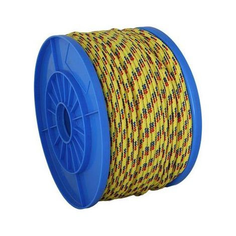 Seil Strend Pro MDB200Y, 5 mm, gelb-blau-rot, PP, Tragf. 119 kg, L-130 m