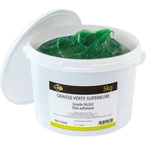 Graisse verte extrême pression NLGI2 5 kg – Résistante à l'eau – Protection anti-corrosion – Lubrification paliers lisses et roulements – Sodilub