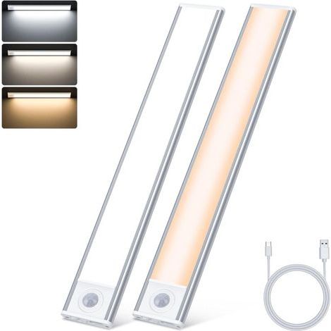 [JAMAIS UTILISÉ] 2PCS Lampe de Placard 40CM, Lampe d'Armoire LED Sans Fil Rechargeable par USB, Eclairage LED Magnétique à Capteur de Mouvement (1/4)