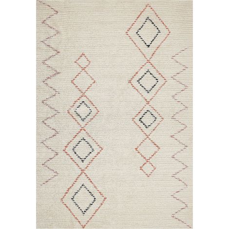 Teppich GUWAHATI Beige 160 x 230 cm Baumwolle