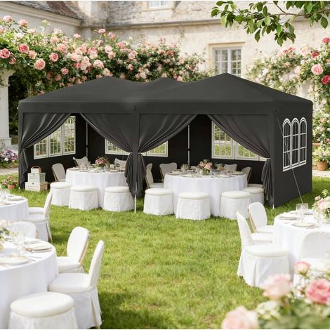 Gazebo pieghevole 3x6 m con pareti altezza regolabile HAVRYA (1/5)