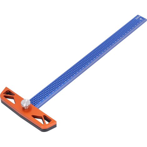 Règle de traçage bois, équerre à trous, règle d'angle multifonction, règle en alliage d'aluminium T-300MM et T-400MM, outil de mesure précis pour menuiserie. (1/5)