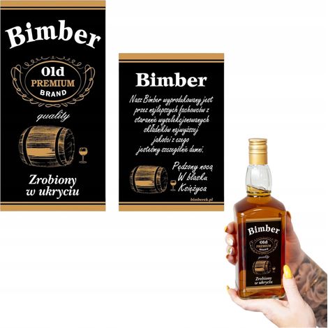 10 ETIQUETAS ADHESIVAS PARA BOTELLAS DE VODKA Y ALCOHOL MOONSHELL NEGRAS
